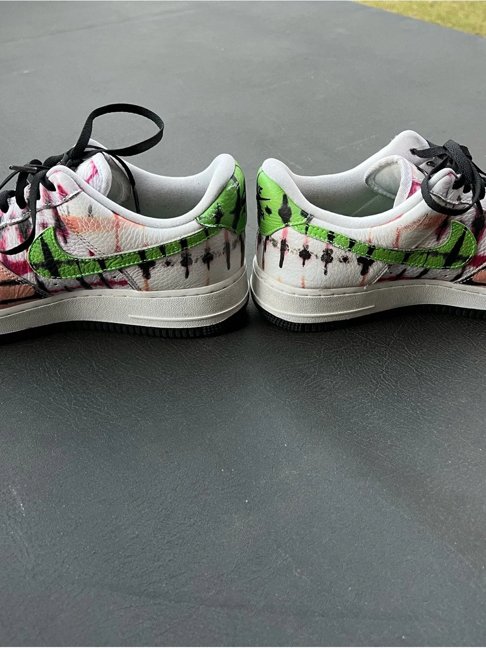 Nike Women’s Low-Top Sneakers in White, Pink, Green & Black